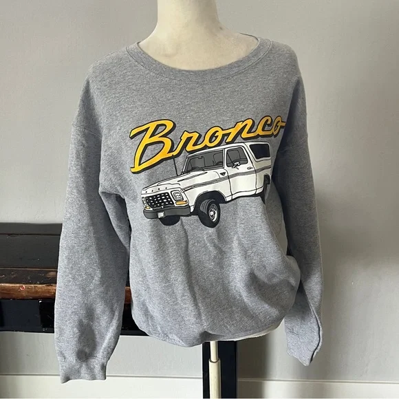 Ford Bronco Gray Crewneck Sweatshirt- Size Medium - Picture 3 of 11